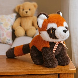 Miś Panda Czerwona Realistyczna - 20cm