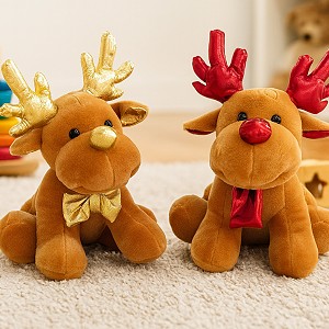 Łoś Renifer Świąteczny 2 kolory - 20cm