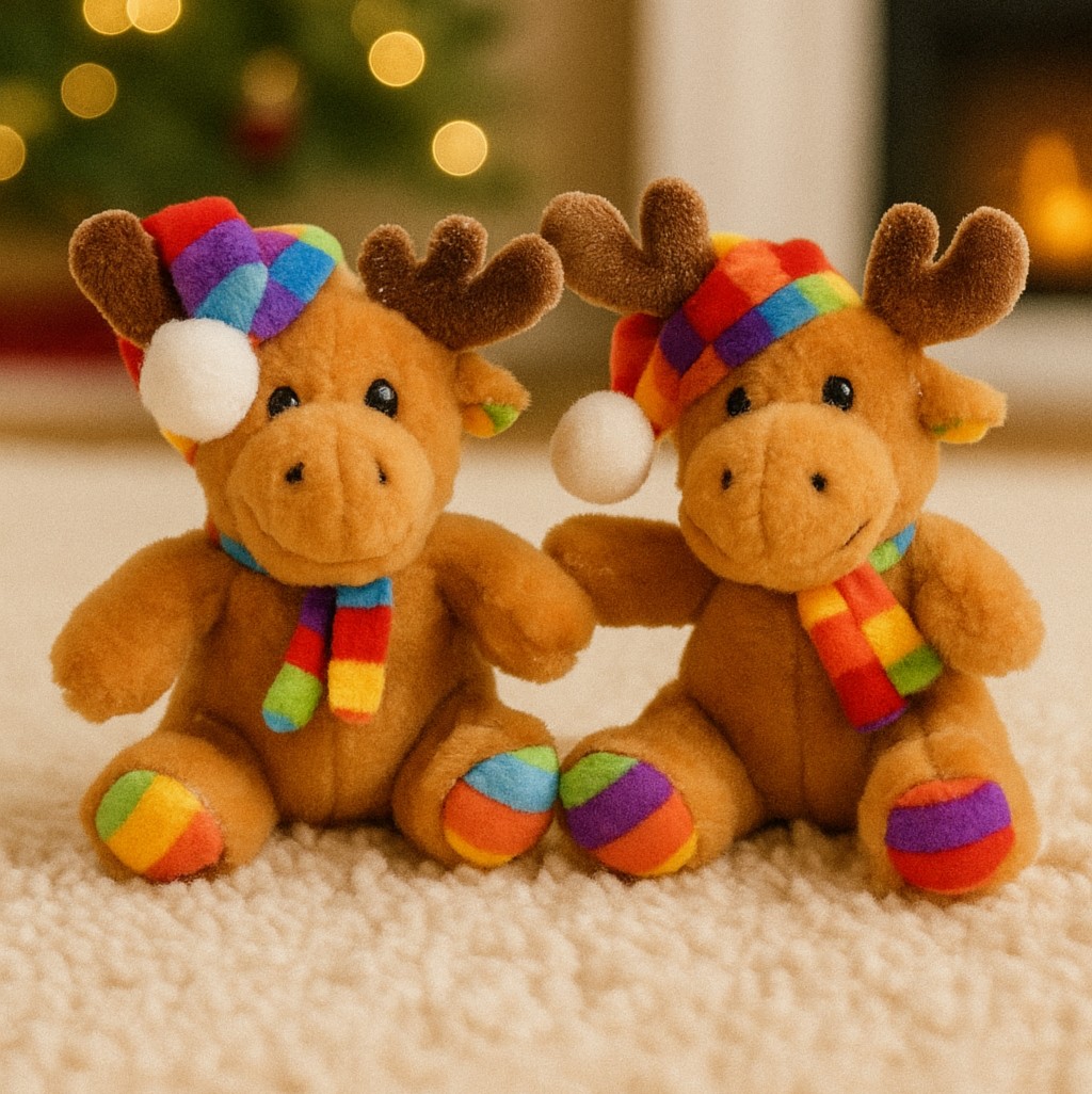 Renifer w szaliku Świąteczny Łoś - 16cm