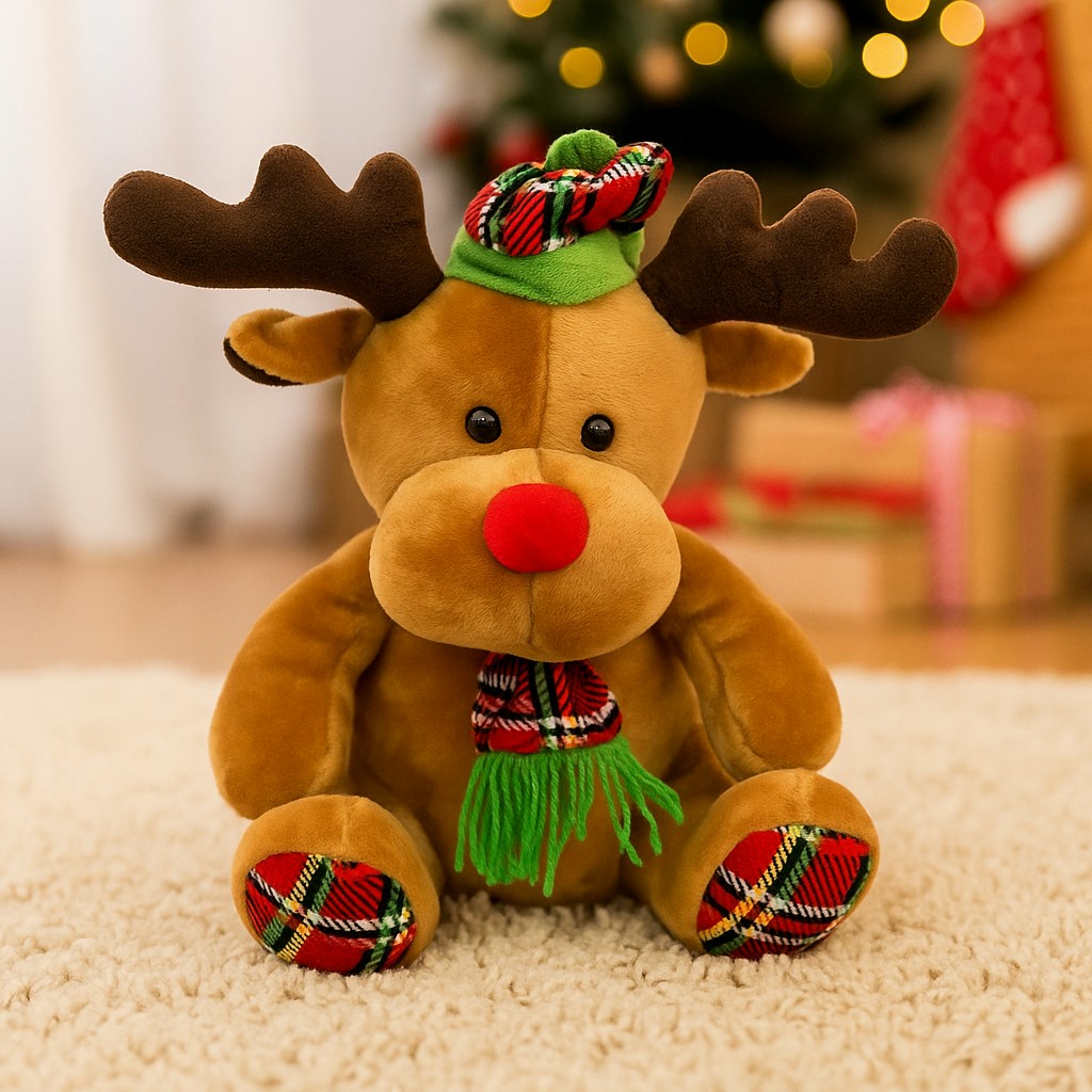 Renifer Łoś Świąteczny - 26cm