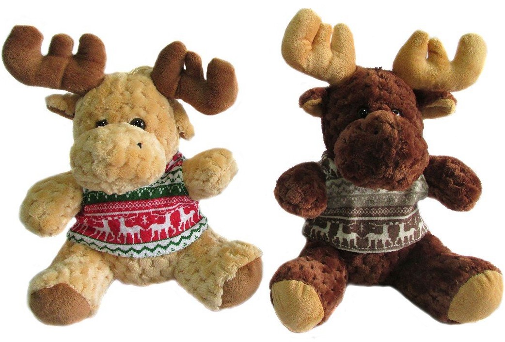 Łoś Renifer Świąteczny Jasny - 19cm