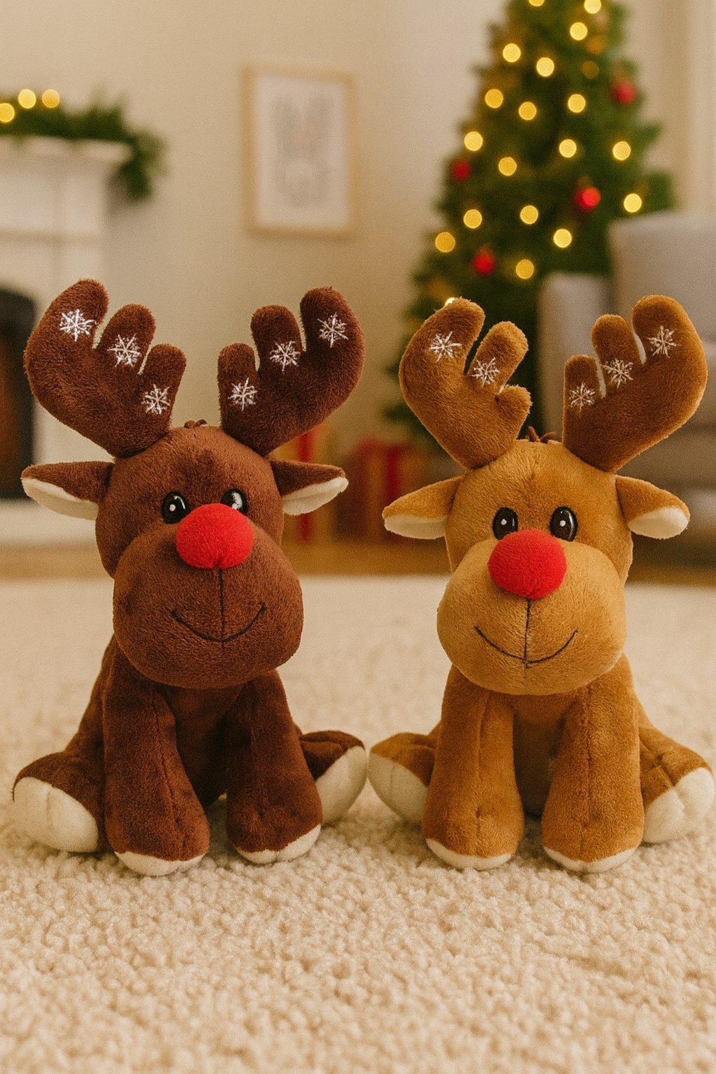 Łoś Renifer Świąteczny 2 kolory - 25cm