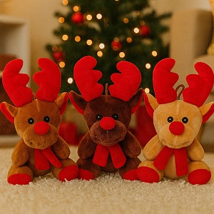 Łoś Renifer Świąteczny 3 kolory - 15cm