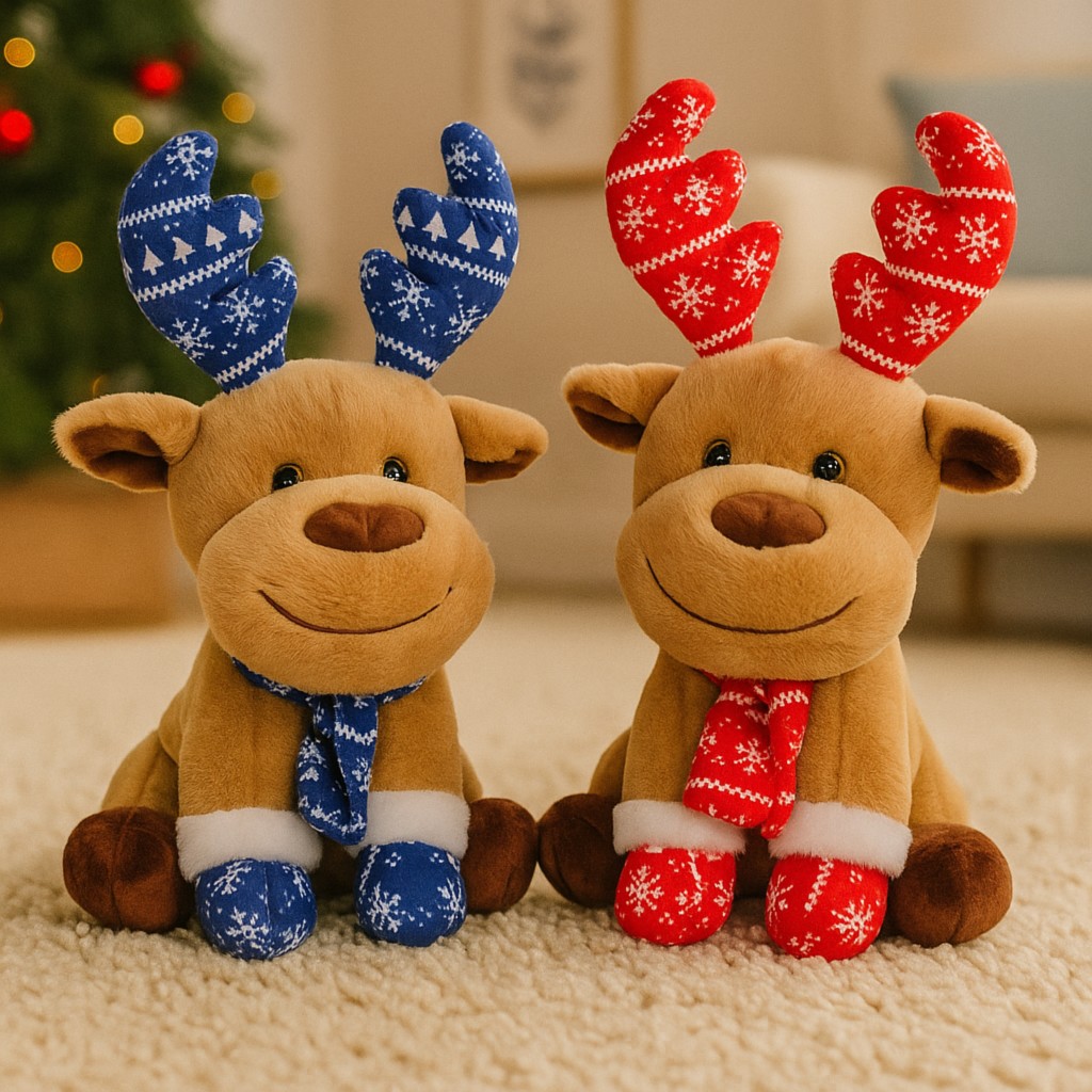 Renifer Łoś Świąteczny 2 kolory - 25cm