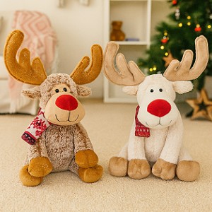 Łoś Renifer Świąteczny 2 kolory - 22cm