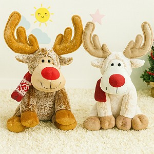 Łoś Renifer Świąteczny 2 kolory - 28cm
