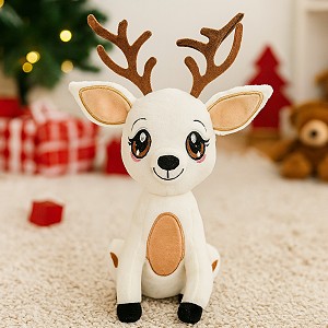 Łoś Renifer Kremowy Świąteczny - 22cm