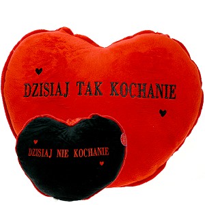 Poduszka Serce Dzisiaj Tak (Dwustronna) - 37cm