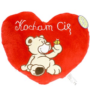 Poduszka Serce Kocham Cię Miś - 30cm