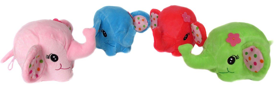 Słonik Baby 4 kolory (Grzechotka) - 12cm