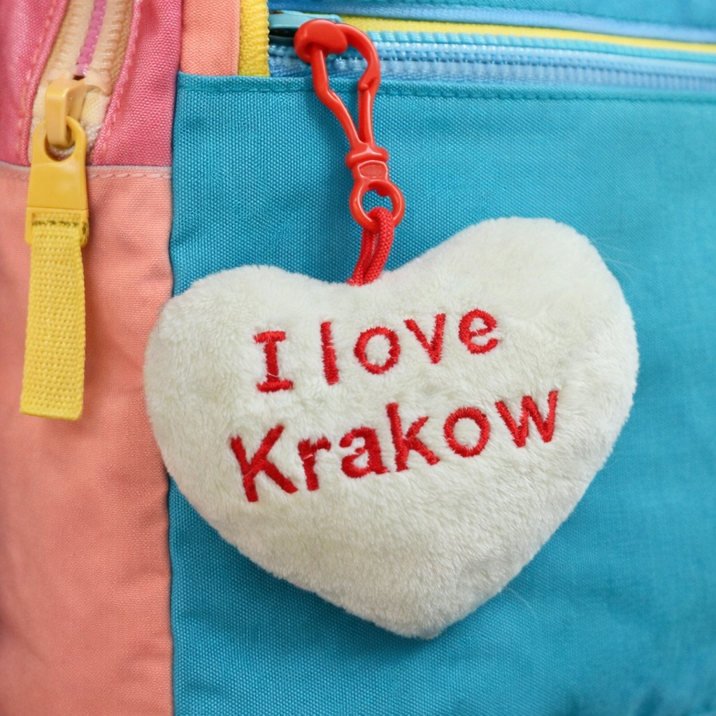 Brelok Serce I Love Kraków - 8cm