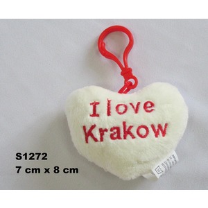 Brelok Serce I Love Kraków - 8cm