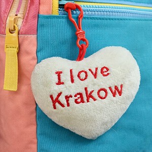 Brelok Serce I Love Kraków - 8cm