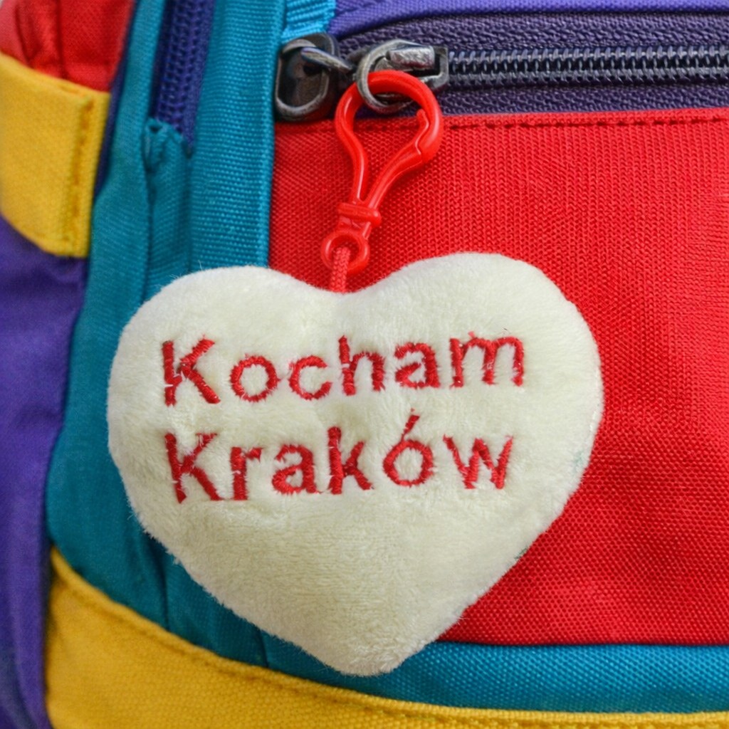Brelok Serce Kocham Kraków - 8cm
