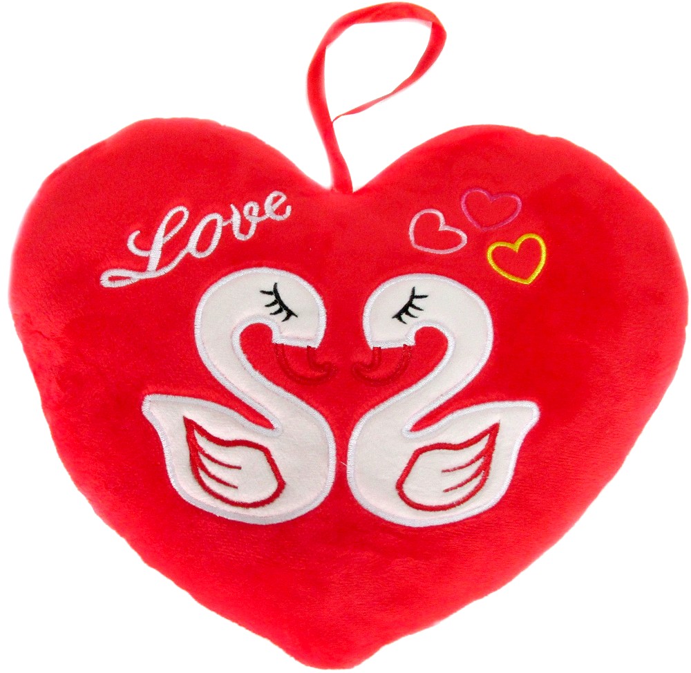 Poduszka Serce łabędzie Love - 20cm