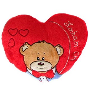 Poduszka Serce Miś 4 wzory - 20cm