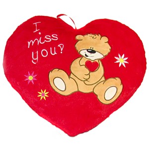 Poduszka Serce Miś Love 4 wzory - 48cm