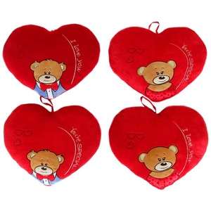 Poduszka Serce Miś Love 4 wzory - 48cm Poduszka Serce Miś Love 4 wzory - 48cm