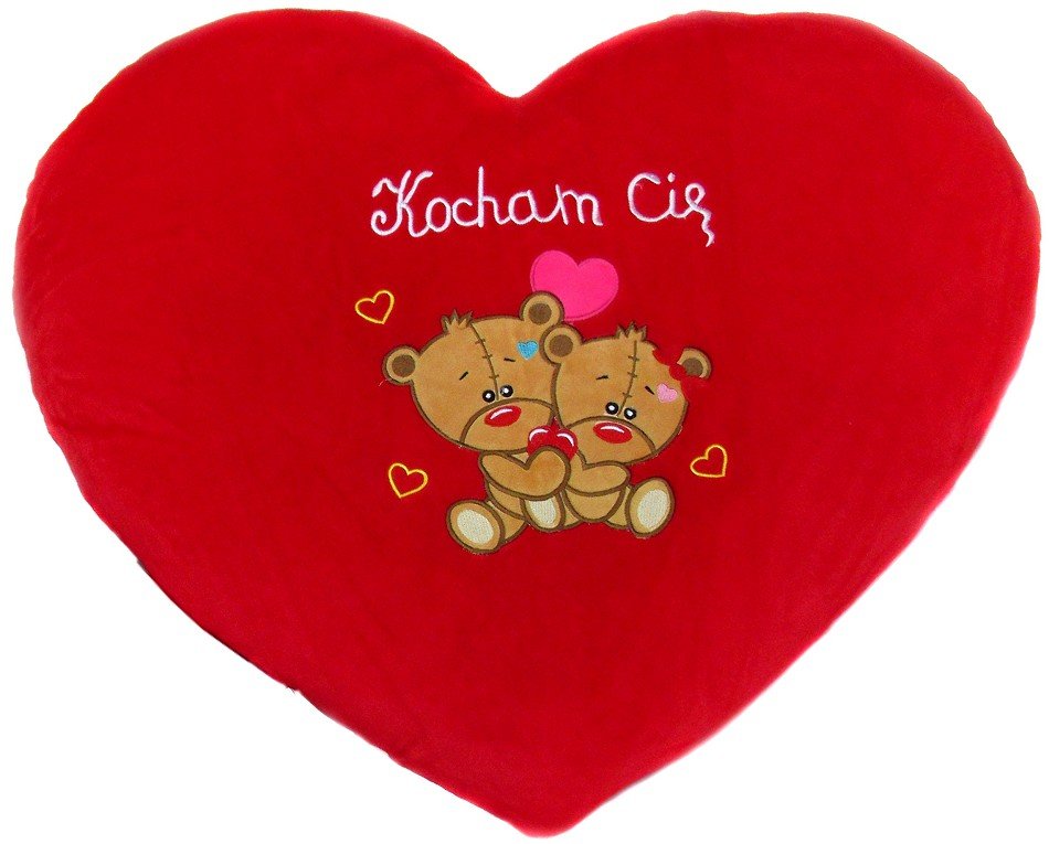 Poduszka Serce Gigant Miś Kocham Cię - 80cm