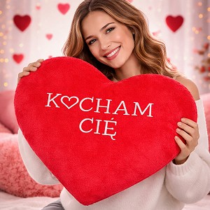 Poduszka Serce Gigant Kocham Cię - 80cm