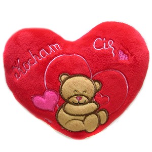 Poduszka Serce Miś Kocham Cię - 15cm