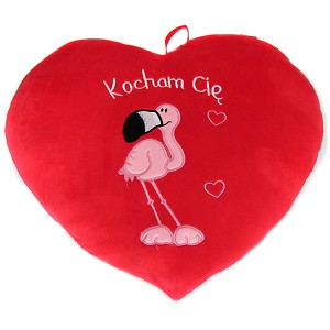 Poduszka serce flaming Kocham Cię - 30cm Poduszka serce flaming Kocham Cię - 30cm