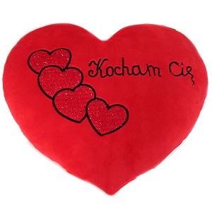 Poduszka serce Kocham Cię - 48cm Poduszka serce Kocham Cię - 48cm