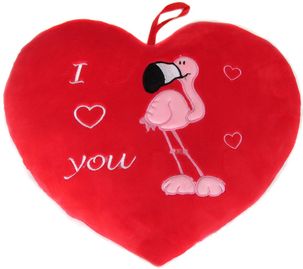Poduszka serce flaming I Love You - 48cm