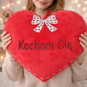Poduszka Serce Gigant Kocham Cię - 80cm
