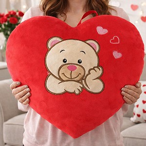 Poduszka Serce Gigant Miś XXL - 80cm