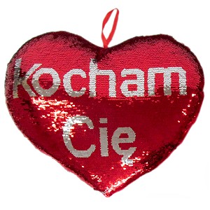 Poduszka serce Kocham Cię 3 kolory - 30cm
