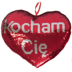 Poduszka serce Kocham Cię 3 kolory - 45cm