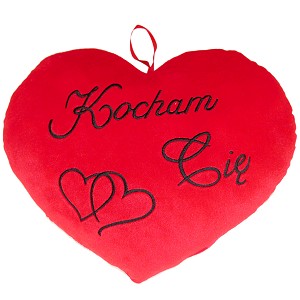 Poduszka Serce Kocham Cię - 48cm Poduszka Serce Kocham Cię - 48cm