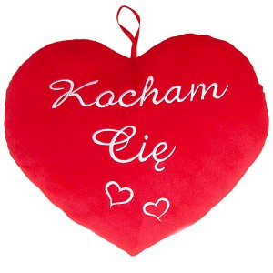 Poduszka Serce Kocham Cię - 48cm Poduszka Serce Kocham Cię - 48cm