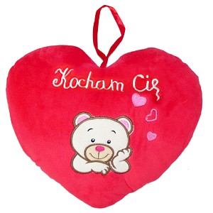Poduszka Serce Kocham Cię Miś - 25cm Poduszka Serce Kocham Cię Miś - 25cm