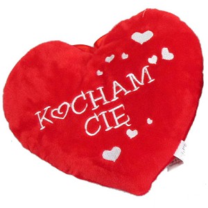 Poduszka Serce Kocham Cię 2 wzory - 37cm
