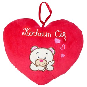 Poduszka Serce Kocham Cię Miś - 48cm Poduszka Serce Kocham Cię Miś - 48cm