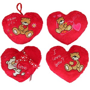 Poduszka Miś Love Serce 4 modele - 20cm Poduszka Miś Love Serce 4 modele - 20cm