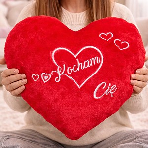 Poduszka Duża Kocham Cię Serce - 57cm