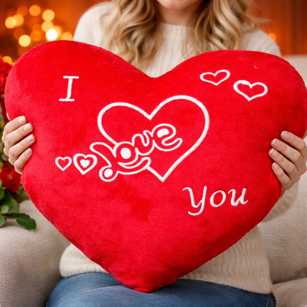 Poduszka I Love You Serce - 57cm