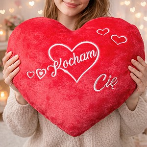Poduszka Gigant Kocham Cię Serce - 80cm