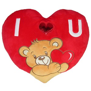 Poduszka Miś I Love You Serce - 15cm