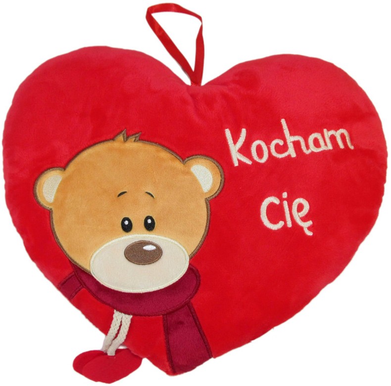 Poduszka Miś Kocham Cię Serce - 15cm