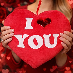 Poduszka I Love You Serce - 20cm