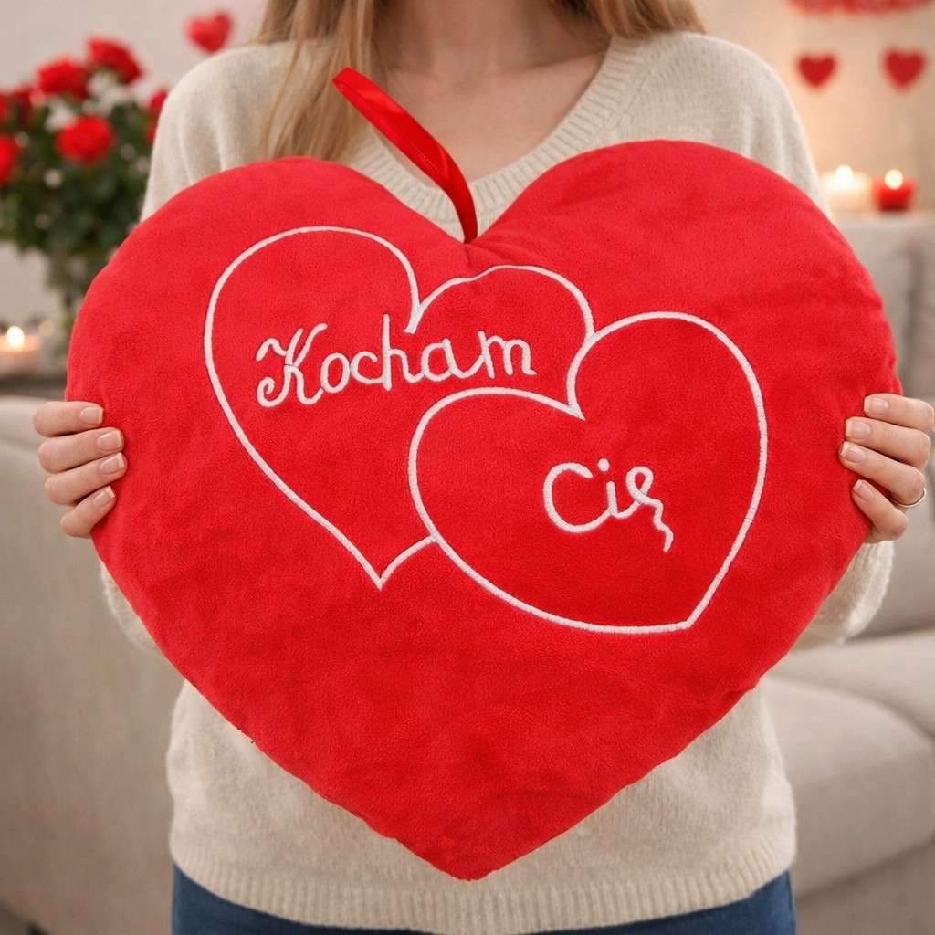 Poduszka Gigant Kocham Cię Serce - 80cm