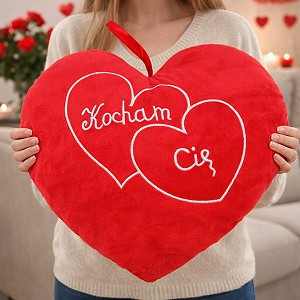 Poduszka Gigant Kocham Cię Serce - 80cm