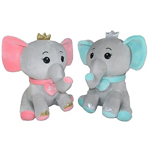 Słonik z koroną 2 kolory Słoń - 25cm