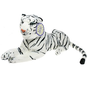 Tygrys Leżący Biały - 45cm