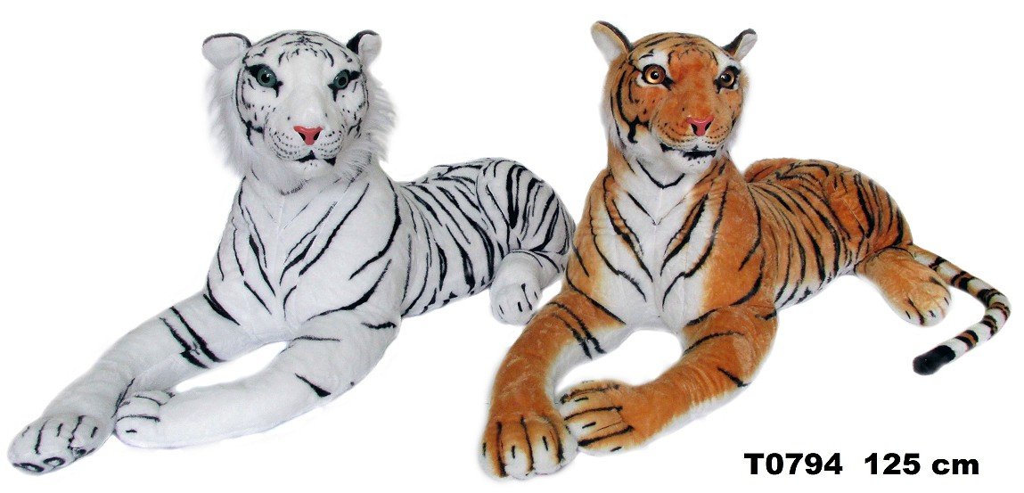 Tygrys Leżący Biały - 125cm