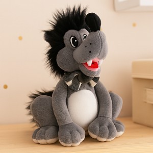 Wilk Leśny Siedzący Zębuś - 33cm